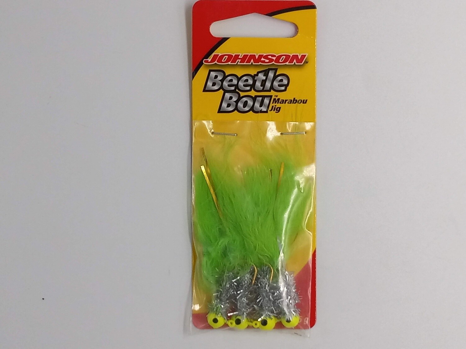 Johnson Beetle Bou Chartreuse Chrome Tinsel Chartreuse 2in  1/16 oz