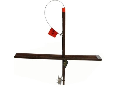 HT Tackle Jig-A-Whopper Mammoth Pro Wood Tip-up w/ 1500&#39; Spool &amp; Ruler