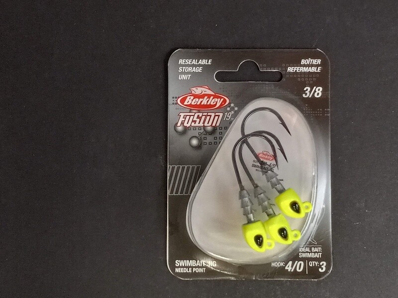 Berkley Fusion19 Swimbait Jighead Chartreuse 3/8oz 4/0