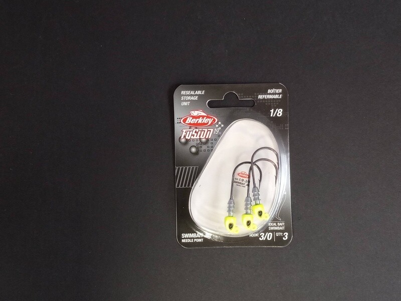 Berkley Fusion19 Swimbait Jighead Chartreuse 3/0 1/8oz
