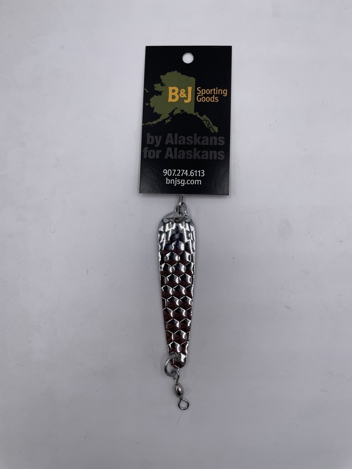 B&amp;J King Magic Trolling Spoon Nickle sz 5/0