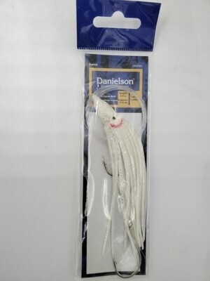 Danielson SQDR45145 Squid Rigged 4.5&#39;&#39; White/Silver Glitter