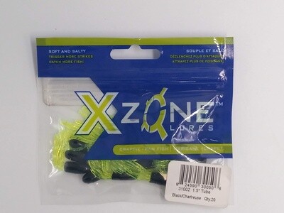 X Zone 31002 1.5&quot; Tube, 002 Black/Chartreuse, 20/pk