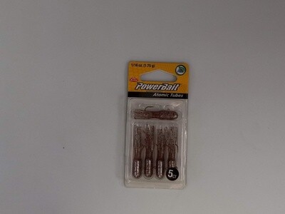 Berkley PowerBait® Pre-Rigged Atomic Tubes Clear Brown Red Fleck