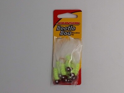 Johnson Beetle Bou Red/Chartreuse/White 2 1/2in 1/8 oz