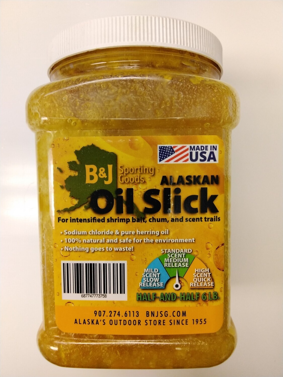 B&amp;J Alaskan Oil Slick 1/2 &amp; 1/2 6lb