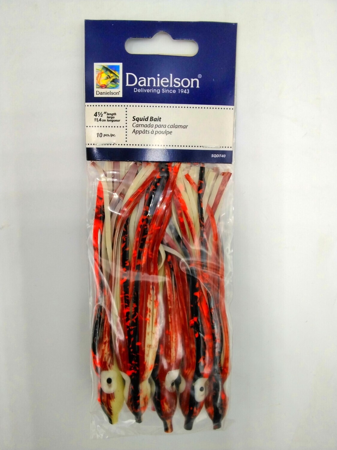 Danielson SQDT40 Squid Bait 4.5'' Brown Spat/Orange/Glow