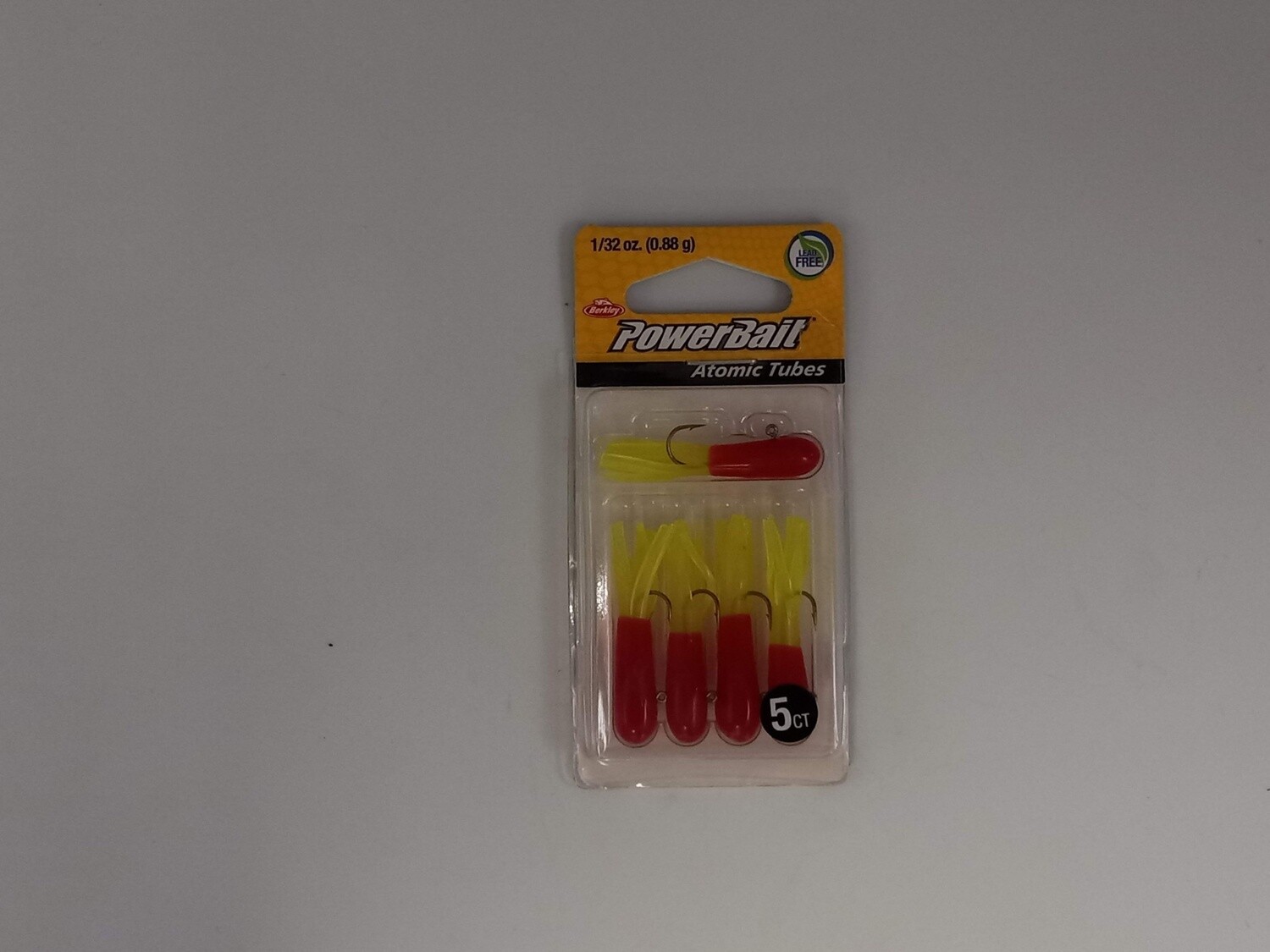 Berkley PowerBait Pre-Rigged Atomic Tubes Red Chartreuse