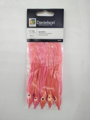 Danielson SQDT32 Squid Bait 4.5&#39;&#39; Orange Scl/Hot Pink