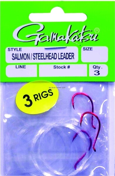 Gamakatsu Salmon/Steelhead Leader Red 1/0 12lb 217311-12