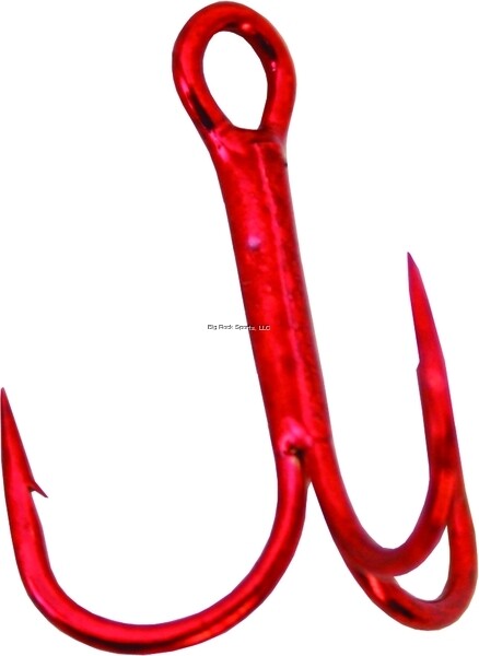 Gamakatsu Treble Hook 2x Strong Red 4 57308