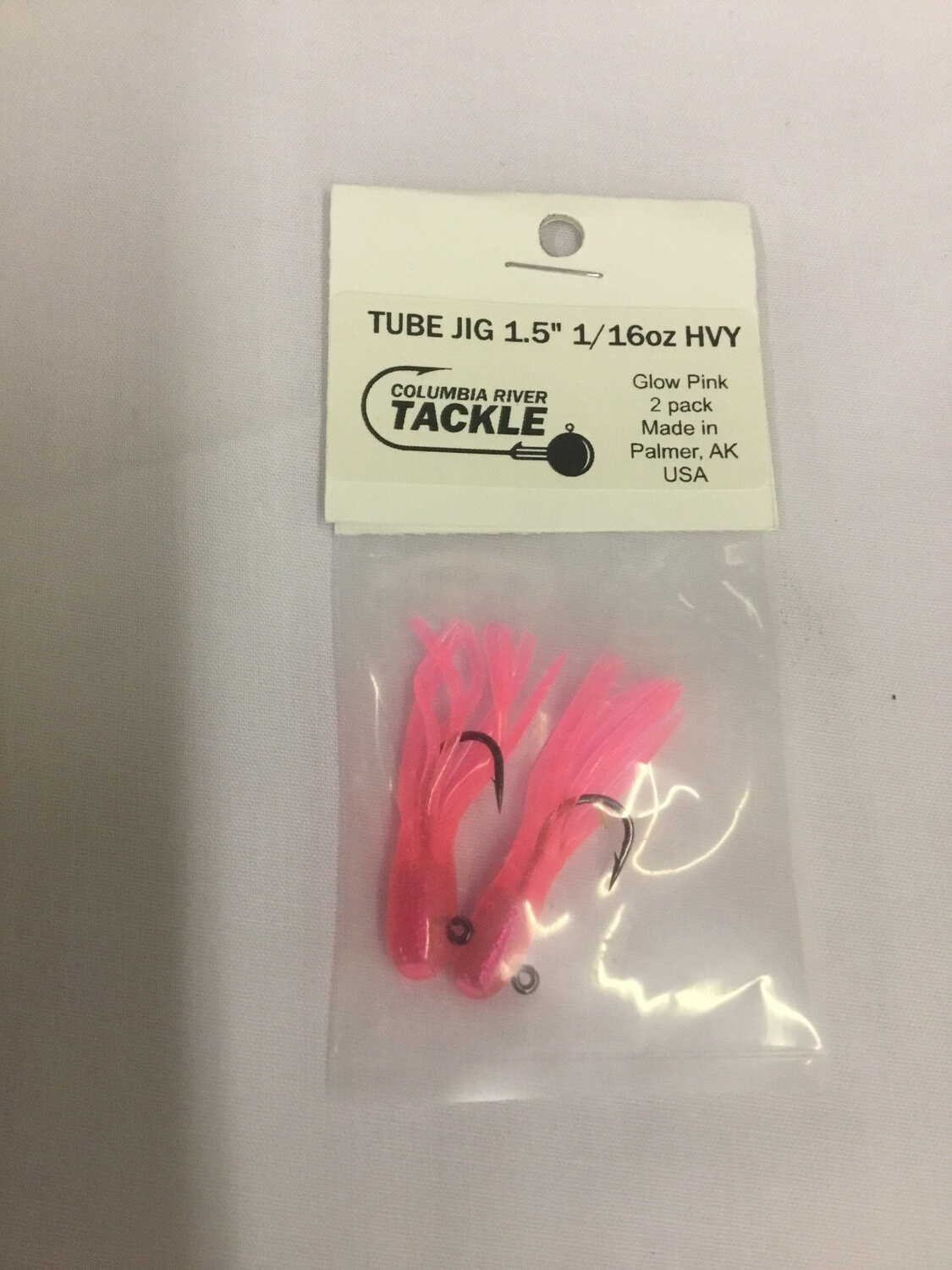 Columbia River 1.5" TUBE JIG PINK GLOW, 1/16oz