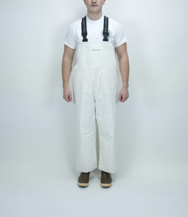 Vallation Pacific AP Onshore Rain Bib, Color: White, Size: XS