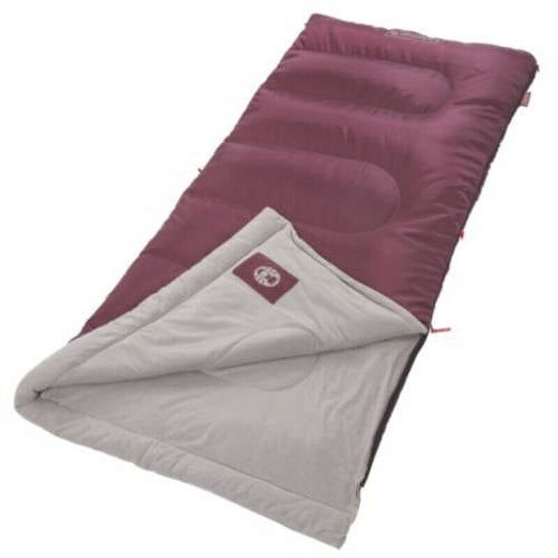 Coleman Alpine Adult Sleeping Bag 50F/10c Maroon (75"x33")