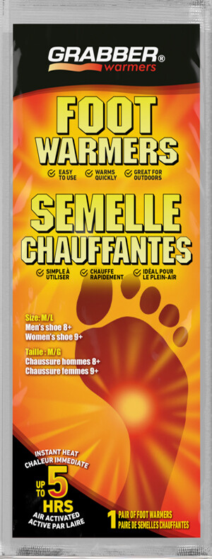 Grabber Foot Warmer Insoles FWSMES 1pr S/M