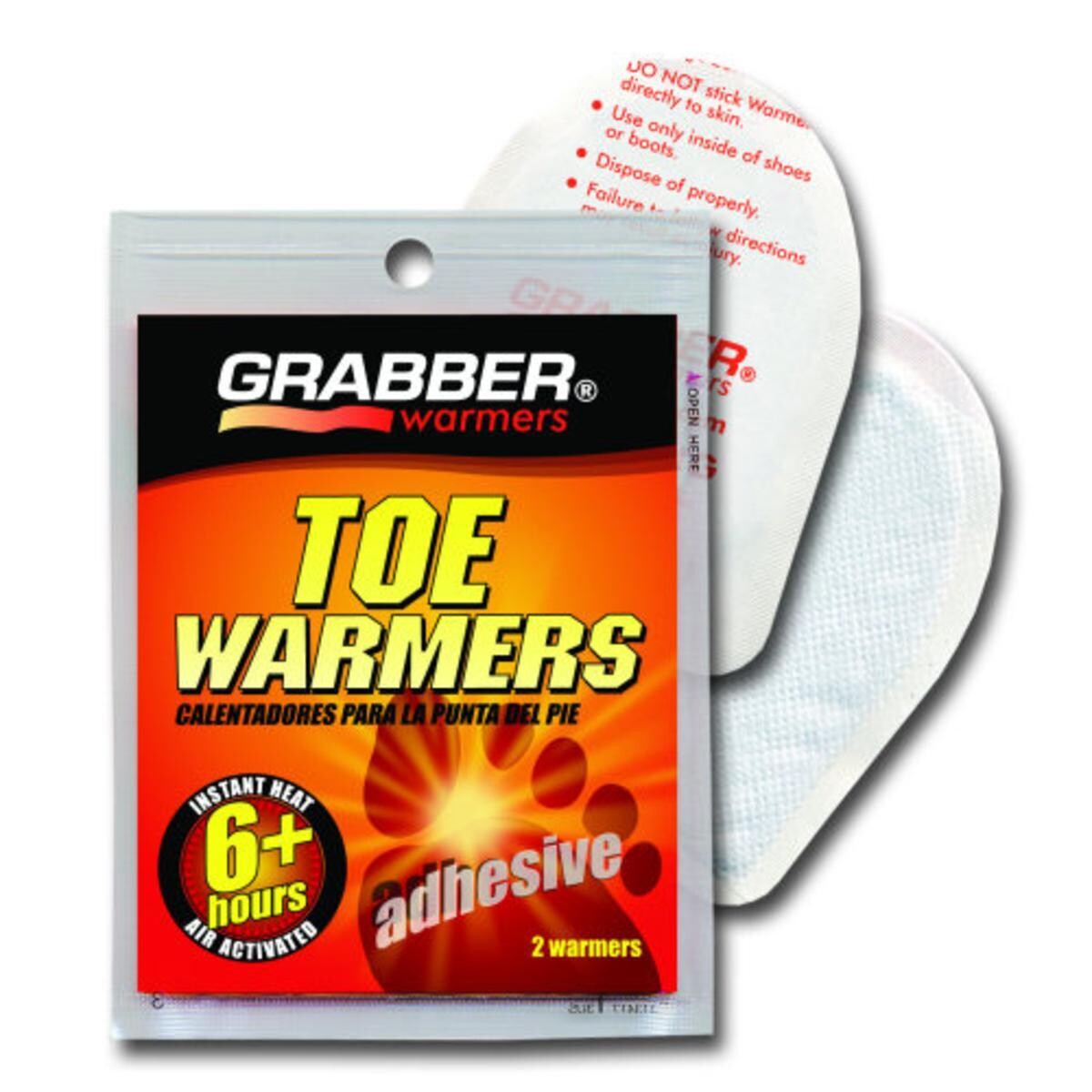 Grabber Peel N&#39; Stick Toe Warmer 6hr 1pr/2pc