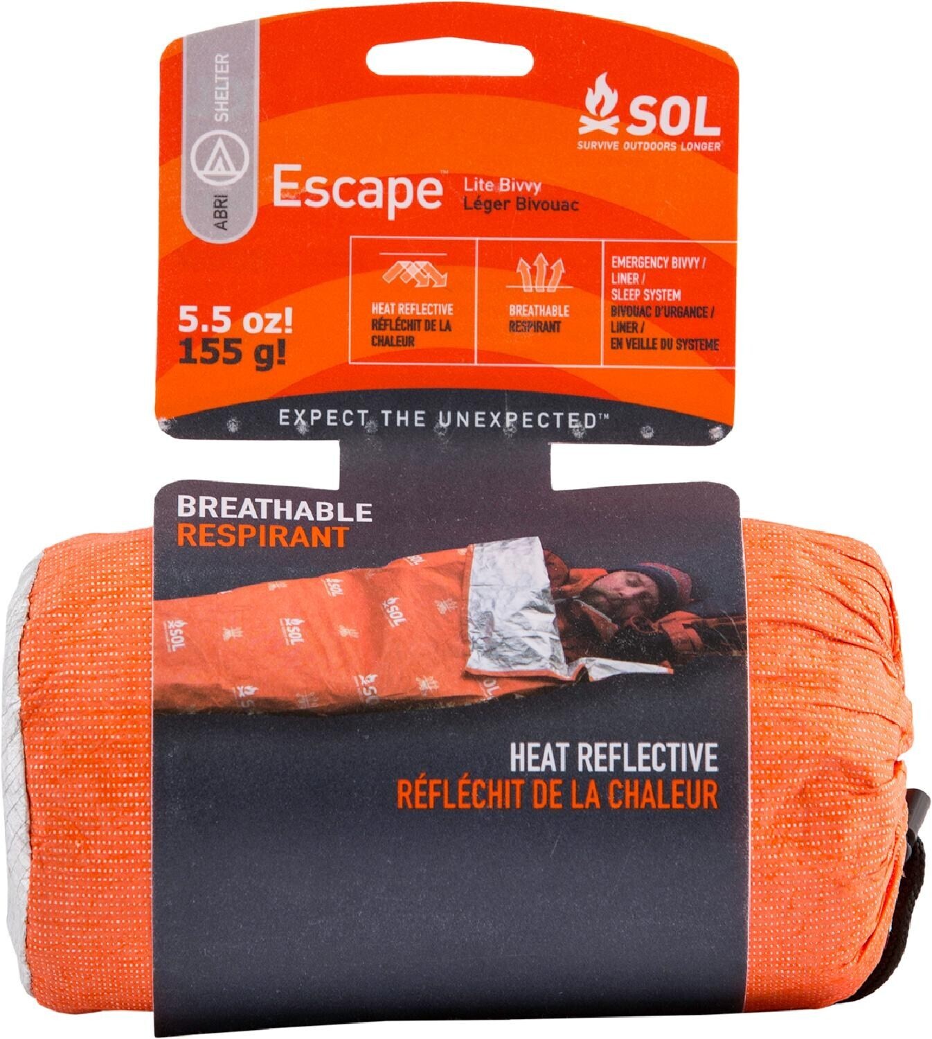 SOL Escape™ Bivvy (84&quot;x31&quot;) Orange/Silver