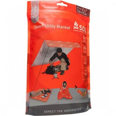 SOL Sport Utility Blanket (5'x7') Orange/Silver