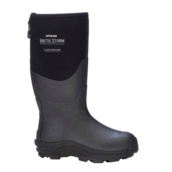DryShod Rubber Boot Arctic Storm Hi, Color: Black/Gray, Size: 7