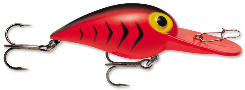 Storm Original Wiggle Wart Crankbait 05"  - Florescent Red / Black HB