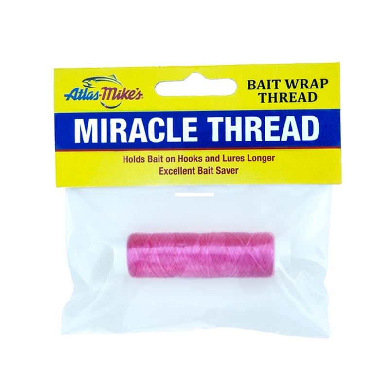 Atlas Mike's Miracle Thread Bait Wrap Thread 100'  Florescent Pink