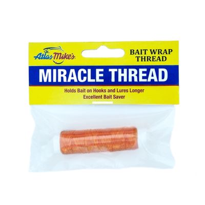 Atlas-Mike&#39;s &quot;Miracle Thread&quot; Bait Wrap Thread 100&#39; [66805] Florescent Orange