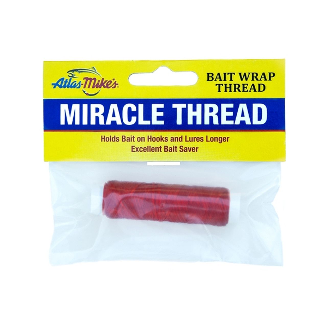 Atlas-Mike&#39;s &quot;Miracle Thread&quot; Bait Wrap Thread 100&#39; [66803] Florescent Red