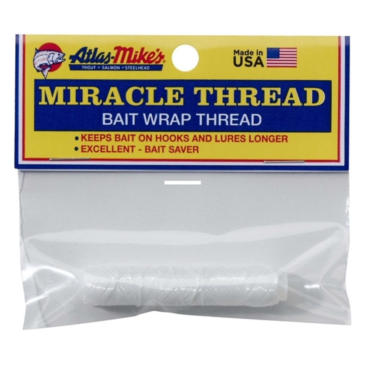 Atlas-Mike&#39;s Miracle Thread Bait Wrap Thread 100&#39; Clear