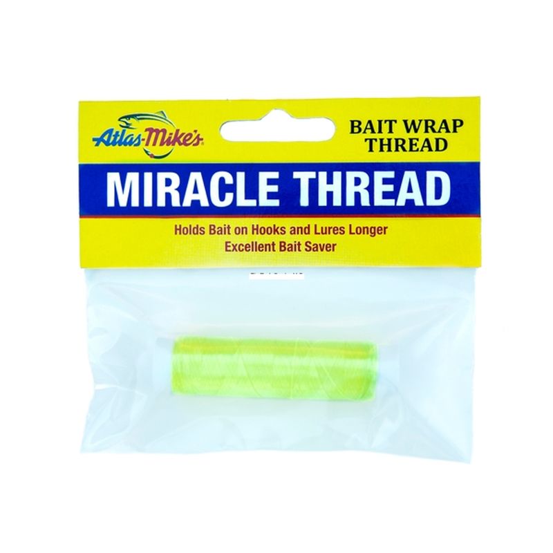 Atlas Mike's Miracle Thread Bait Wrap Thread 100'  Florescent UV Yellow