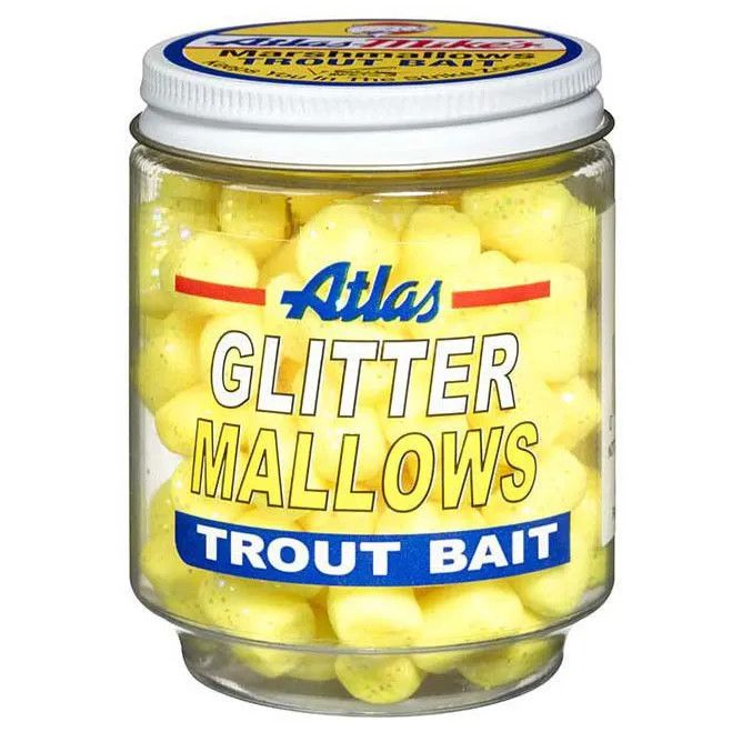 Atlas-Mike&#39;s Glitter Mallows Trout Bait [32034] Yellow/Cheese 1.5oz