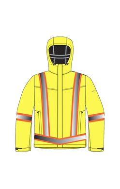 Grundens Full Share Jacket CSA, Color: 770 Hi Vis, Size: XS