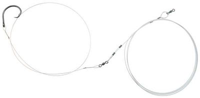 AFW Economy Shark Rig 16/0 Mustad Circle Hook 7x7 Cable x 8&#39; .035&quot; Single Strand Leader 4&#39;