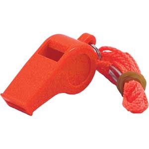 Shoreline Marine Safety Police Whistle Basic - Orange