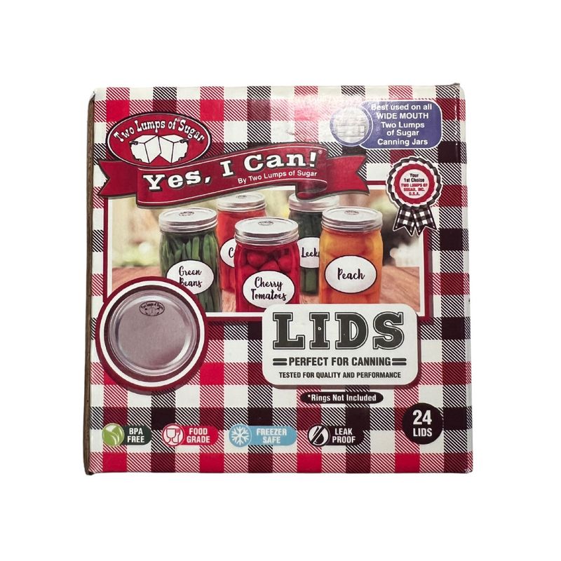 TLS Mason Canning Jar Lids - Wide Mouth 24pc