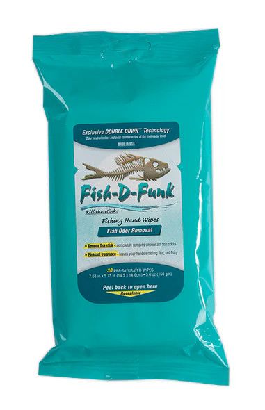 D-Funk D-FUNK1003 Fish D Funk Hand Cleaning Wipes, Pouch