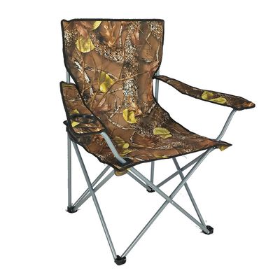 WFS Quad Folding Camp Chair w/ Arms - Camo Print