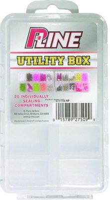 P-Line Utility/Tackle Box With 20 Self Sealing Compartments