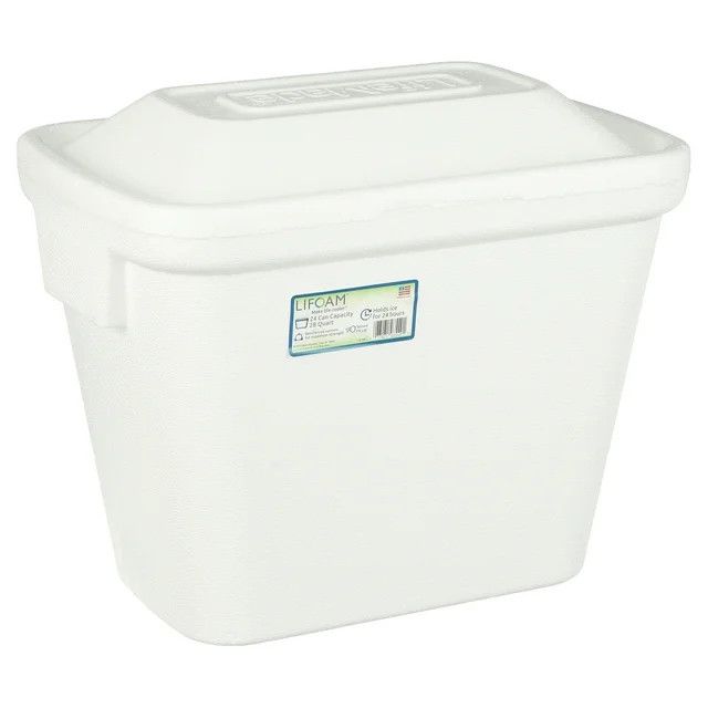 Lifoam 3550 Styrofoam Picnic Chest w/Molded Handles 28 Qt SHIP FREIGHT