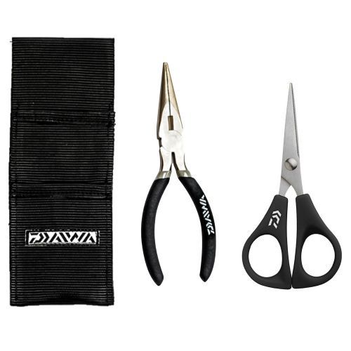 Daiwa D-Vec Deckhand Scissor &amp; Plier Combo Set w/ Holder -3pc