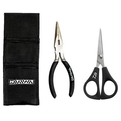 Daiwa D-Vec Deckhand Scissor &amp; Plier Combo Set w/ Holder -3pc