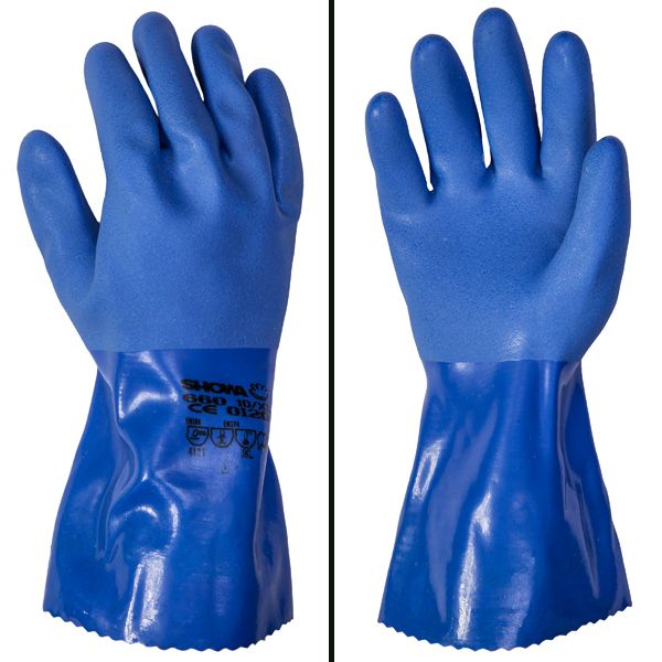 Atlas Glove 660 Blue Heavy PVC, Size: XL