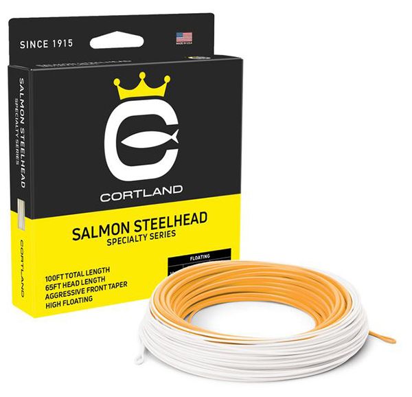 Cortland Fly Line Floating Salmon Steelhead 100&#39; WF7F - Orange/White