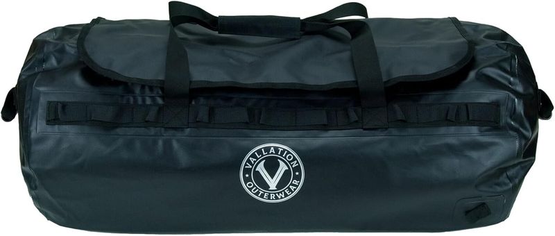 Vallation Zip Top, Top Load Duffel Dry Bag 90L - Black