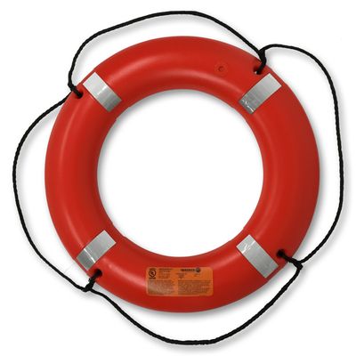 Datrex Ring Buoy Hard 30&quot; w/ Tape Orange