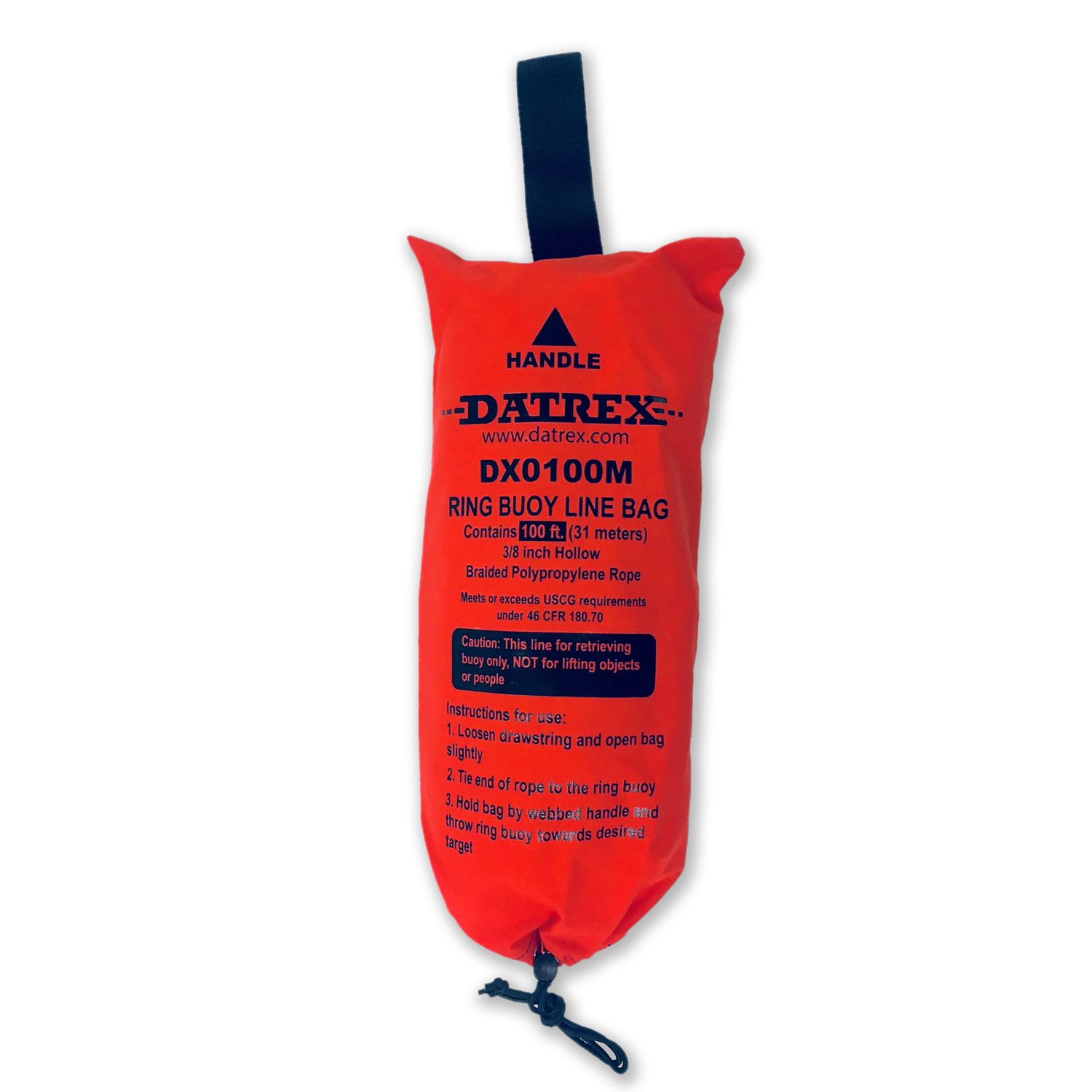 Datrex Buoy Throw Line w/ 100&#39; Orange