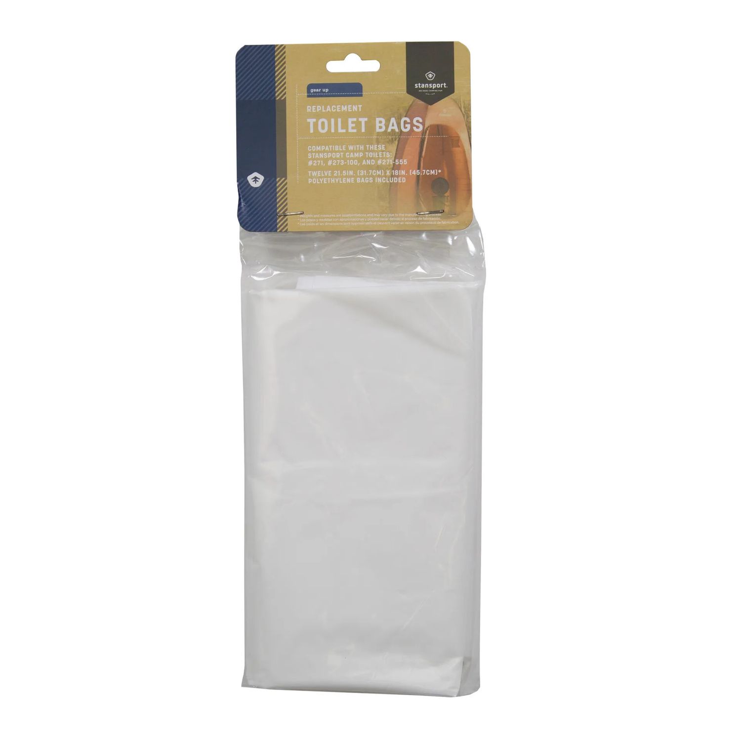 Stansport Replacement Toilet Bags Plastic 12pk