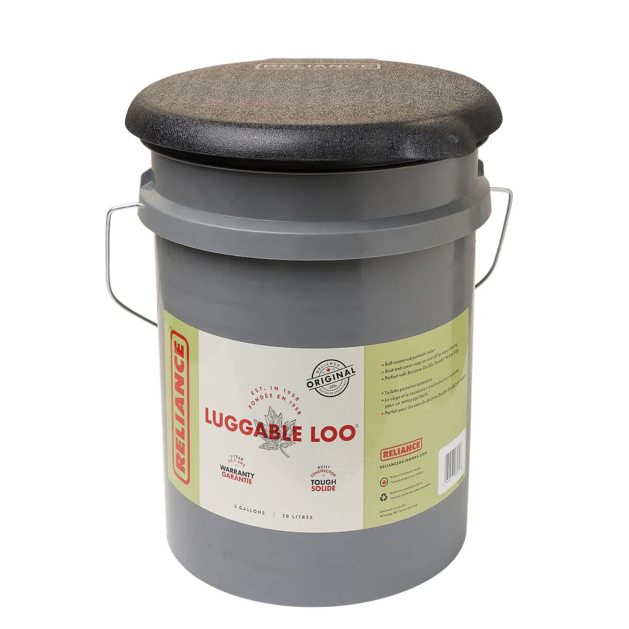 Reliance Luggable Loo Portable Toilet w/ Lid