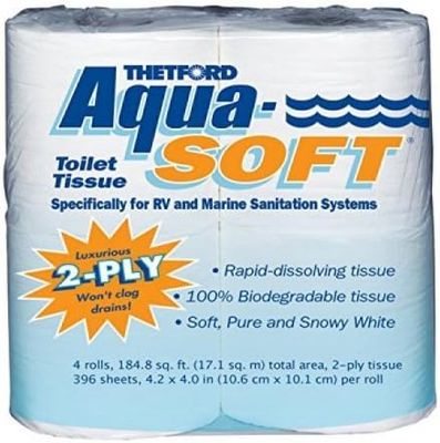 Thetford Aqua-Soft Tissue 2-Ply 4pk