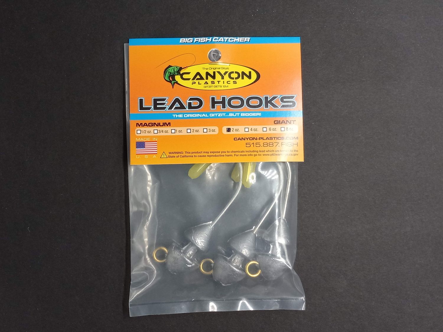 Canyon Giant Tora Jig Head 3pk, Size: 2oz