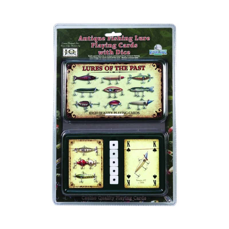 Rivers Edge 1572 Playing Cards and Dice in Tin - Lures of the Past